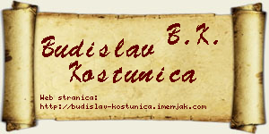 Budislav Koštunica vizit kartica
